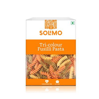 Solimo Durum Wheat Tricolour Fusilli Pasta, 500 g