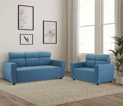 Amazon Brand - Solimo Elanzu 5- to 6-Person Sofa Sectional Sofa Set (Fabric, Teal Blue)
