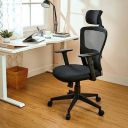 Solimo Endeavour Office Chair with Mesh Back, 3D Arms, 2-D Lumbar Support, 3-Lock Synchro Mechanism (Black)...