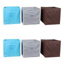 Solimo Fabric Storage Box, Medium, Set of 6, Multicolor...