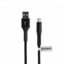 Solimo Fast Charging Braided Type C Data Cable (1 Meter, Black)...