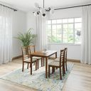 Amazon Brand - Solimo Fecia 4-Seater Solidwood Dining Set with 4 Chairs (Antique Oak Finish)...