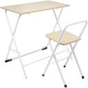 Amazon Brand - Solimo Felix Folding Study Table and Chair Set (Brown)...