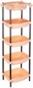 Amazon Brand - Solimo Five-Tier Multipurpose Plastic Rack (XL, Beige and Brown)...