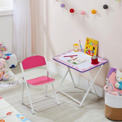 Solimo Folding Study Table and Chair Set for Kids