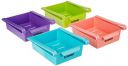 Solimo Fridge Organizer Set (15 CM*16 CM, 4 pieces)...