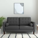 Amazon Brand - Solimo Fyford 2 Seater Sofa (Fabric, Steel Grey)...