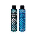 Amazon Brand - Solimo Gas Deodorant - Pack of 2 (ThunderBolt, Sea Drift)...