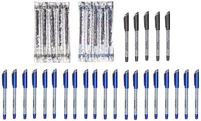 Amazon Brand - Solimo Gel Pens and Refills (Set of 25 Pens and 10 Refills)