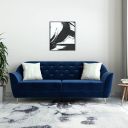 Amazon Brand - Solimo Glandore 3 Seater Sofa (Fabric, Midnight Blue)...