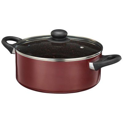 Solimo Granite Non-Stick Casserole with Glass Lid – 24 cm