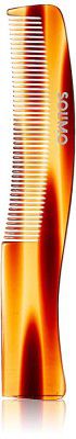 Solimo Handmade Turtle Shell Brown Wavy-Shaped Rake Comb, 17 cm x 3 cm