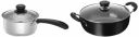 Solimo Hard Anodized Aluminium Deep Kadhai (22cm, 2.5 litres), (16 cm, 1.5L)...