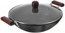 Solimo Hard Anodized Aluminium Kadhai with Induction Base, Black, 30cm...