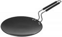 Amazon Brand - Solimo Hard Anodized Aluminium Roti Tawa with Bakelite Wire Handle (27cm, 4mm thickness), Black...