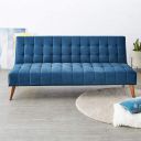 Amazon Brand - Solimo Holmes Fabric 3 Seater Sofa cum Bed (Blue)...