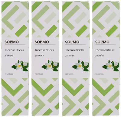 Amazon Brand - Solimo Incense Sticks, Jasmine - 70 sticks/pack (Pack of 4)