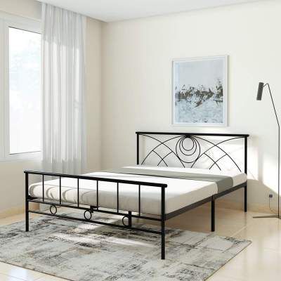 Amazon Brand - Solimo Jeff Metal Queen Bed (Black)