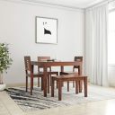 Amazon Brand - Solimo Karen Solid Sheesham Wood 4 Seater Dining Table with Chairs and Bench (Teak Finish)...