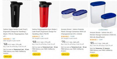 Solimo Kitchen Storage & Containers Up to 85% off