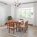 Solimo Ladzin Six Seater Extendable Dining Set with 6 Cushioned Chairs...