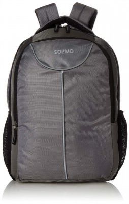 Solimo Laptop Backpack for 15.6-inch Laptops (27 litres, Grey)