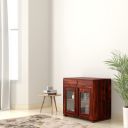 Solimo Liripipe Solid Sheesham Wood Cabinet with Drawer (Honey Finish)...