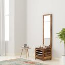 Amazon Brand - Solimo Longmont Dressing Table with Open Shelf Storage (Solid Sheesham Wood, Natural Finish)...