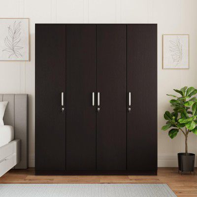 Amazon Brand - Solimo Madray Engineered Wood Wardrobe, Wenge, 4 Door