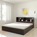 Solimo Madray King Size Engineered Wood Bed with Box & Headboard Storage...