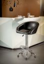 Solimo Marcona Kitchen Bar Stool with Adjustable Height, Black...