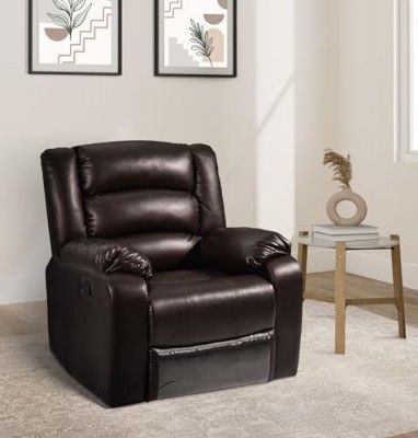 [Extra ₹5452 OFF] Solimo Mars 1 Seater Leatherette Recliner (Brown)