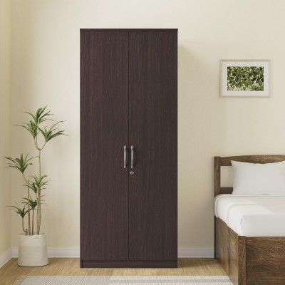 Solimo Medusa Engineered Wood 2 Door Wardrobe (Wenge Finish)
