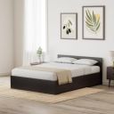 Solimo Medusa Engineered Wood Queen Bed with Box Storage (Wenge finish)...