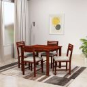 Amazon Brand - Solimo Mehraab 4 Seater Dining Set with 4 Chairs (Solid Sheesham Wood, Honey Finish, Beige)...
