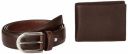 Solimo Men’s PU Leather Belt & RFID Blocking Wallet Set, Chocolate Brown...