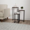 Amazon Brand - Solimo Mesila Nested Side Table, Set of 3 ...