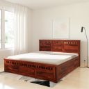 Solimo Mickle King Size Solid Sheesham Wood Bed Box Storage...