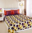 Amazon Brand - Solimo Microfibre Quilt AC Blanket/Comforter, 120 GSM, Double (Blossom Bliss, 230 x 254 cm)...