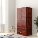 Solimo Minden Solid Sheesham Wood Wardrobe, Honey Finish, 2 Doors...