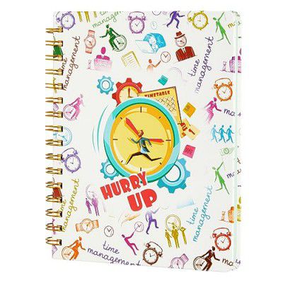 Solimo Minute Manager Wirebound Notebook | 80 GSM | 160 Pages (165 X 215 mm)