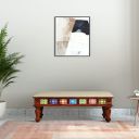 Amazon Brand - Solimo Mirabilia Solid Sheesham Wood Bench, Honey Finish...