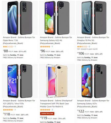 Solimo mobile case Upto 92% Off  | Starts ₹39