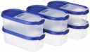 Solimo Modular Plastic Container and Dispenser, Set of 6 (525 Ml Each) - Blue...