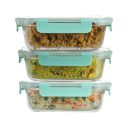 Amazon Brand  Solimo Multipurpose Glass Containers/Lunch Boxes for Office  Set of 3...
