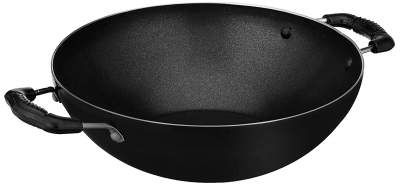 Amazon Brand - Solimo Non-Stick Kadhai with 2-Way Non-Stick Coating (23 cm, 2mm thickness)