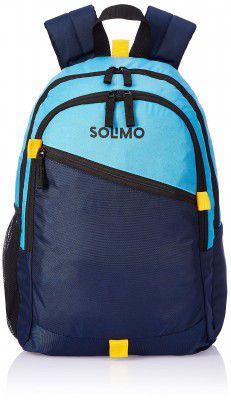 Solimo Nylon Backpack, 34 Ltr (SKY BLUE/NAVY)