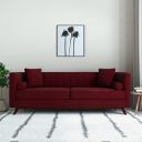 Amazon Brand - Solimo Ohrid 3 Seater Sofa (Fabric, Garnet Red)...
