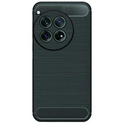 Solimo Oneplus 12R 5G Back Cover | Back Case for Oneplus 12R 5G | Carbon Fibre Rugged Armour I (Black)