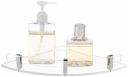 Amazon Brand – Solimo Penta Rod Corner 9*9(inch) cleare, Premium Acrylic Bathroom / Kitchen Shelf / Wall Mount Corner Shelf Rack...